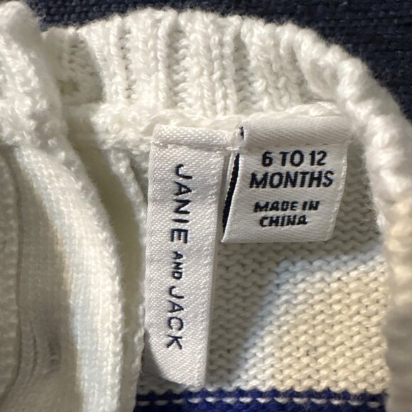 Janie and Jack Baby Knit Reindeer Pattern Romper 6-12 Months - Picture 3 of 4